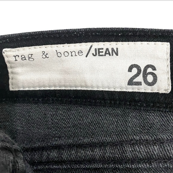 ❌SOLD❌RAG-BONE Highrise Black Skinny 10” Dre Jeans - Picture 5 of 6